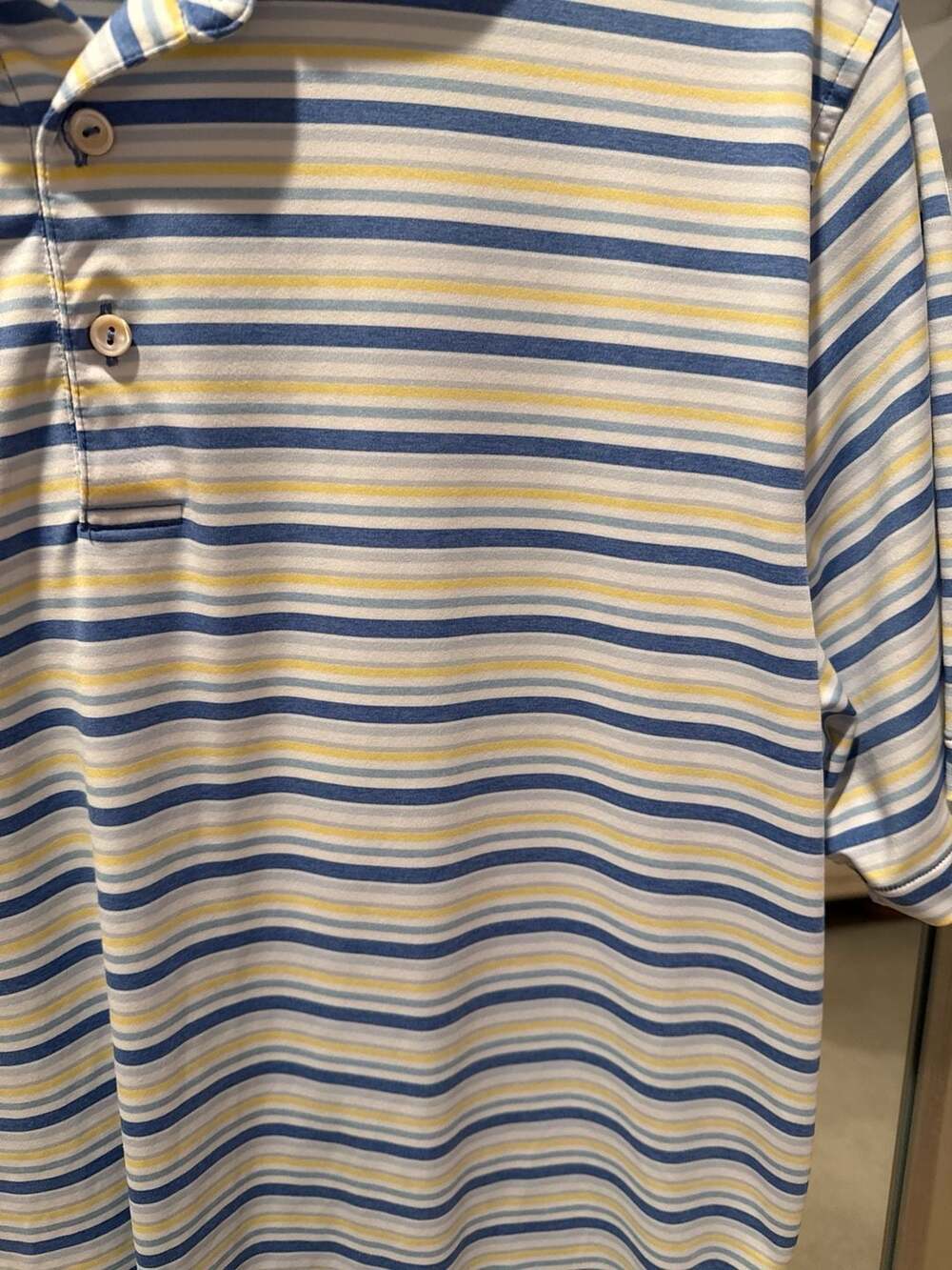 Peter Millar Summer Comfort Performance Stripe Short Sleeve Golf Polo - Maritime - Picture 2 of 6